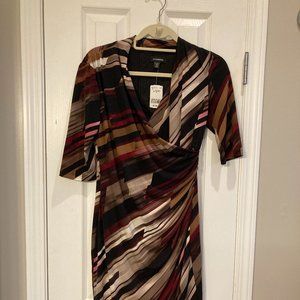 Le Chateau | Brown striped dress